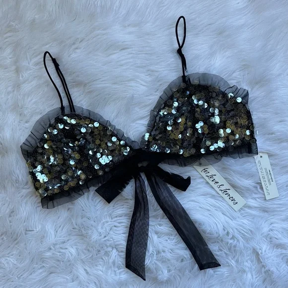 For Love & Lemons • Sequin Embellished Christelle Bralette Top - Picture 7 of 12